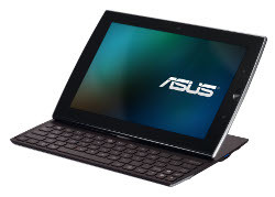 Das Asus Eee Pad Slider Tablet-PC verwandelt sich vom Tablet-PC zum Netbook